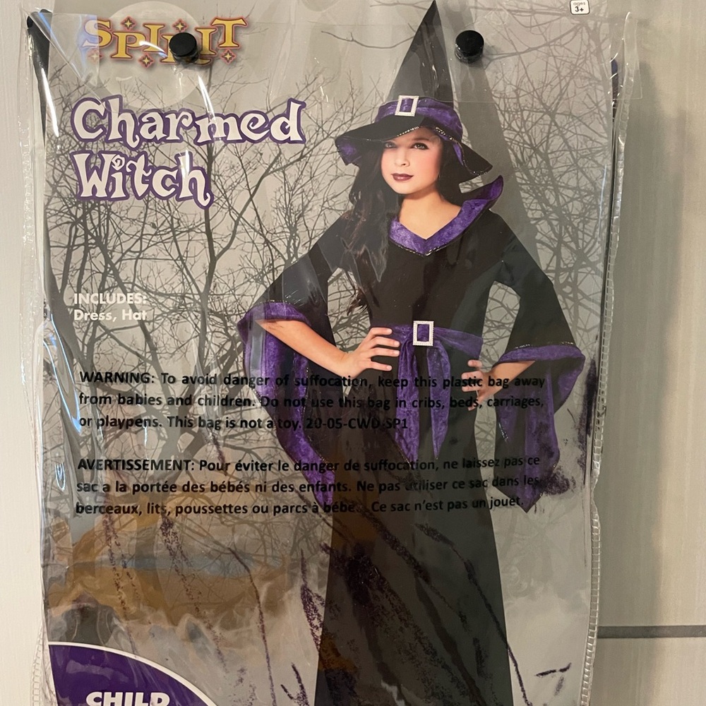Spirit Charmed Witch Purple Child Costume Medium 8-10
